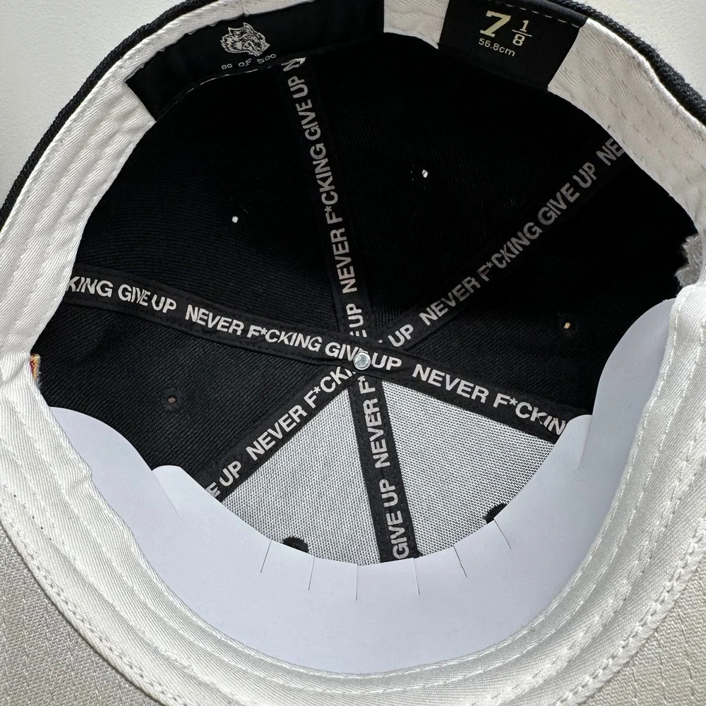Darc Sport W Loyalty Fitted Cap Black Cream Wolves‎ Hat 7 1/8 DSAC009 71/8